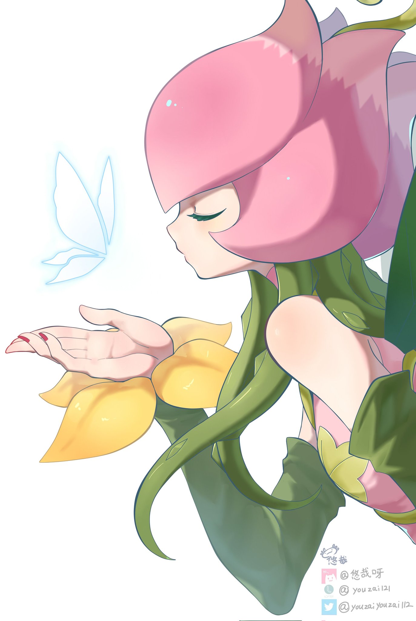 The Big ImageBoard (TBIB) - 1girl artist name blue butterfly bug ...
