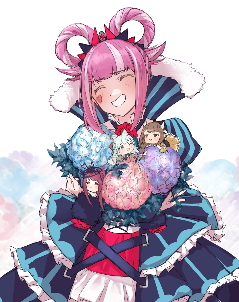 The Big ImageBoard (TBIB) 1boy 3girls blue hair brown hair