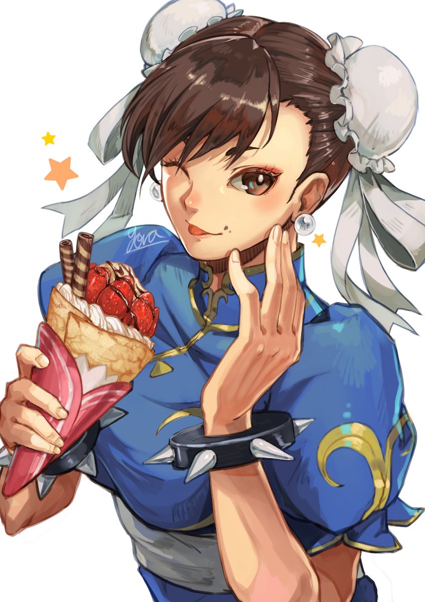 The Big ImageBoard (TBIB) - 1girl :p blue dress bracelet brown eyes ...