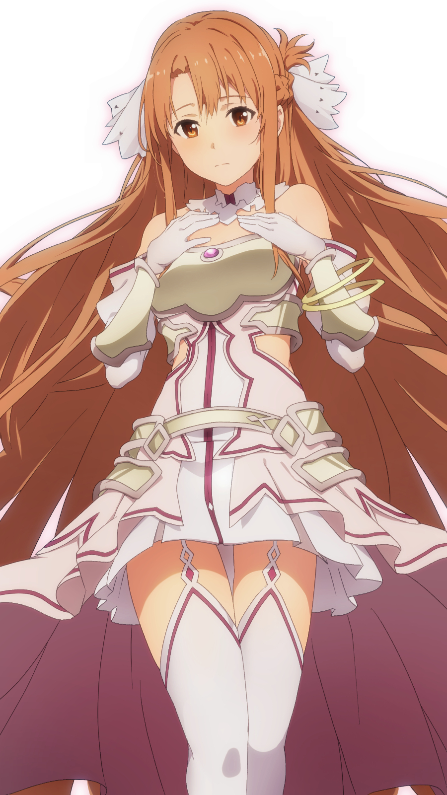 The Big ImageBoard (TBIB) - 1girl arm armor armor armored dress asuna ...
