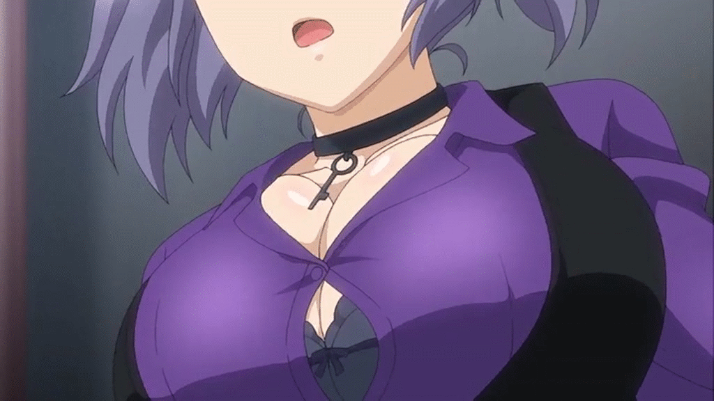 1girl animated animated_gif bouncing_breasts bra breasts bursting_breasts c...