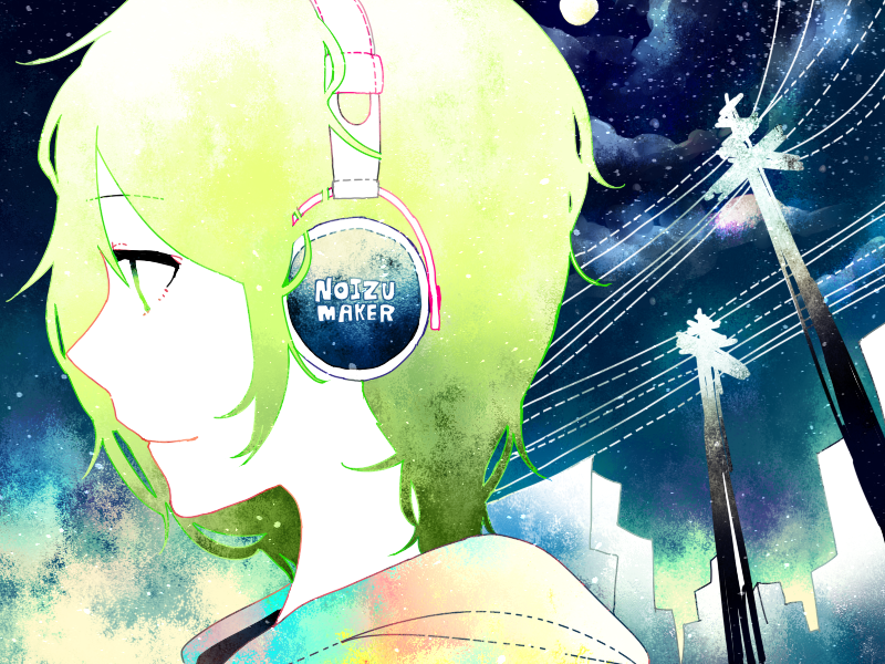 The Big Imageboard Tbib Bad Id Bad Pixiv Id Cityscape Headphones 