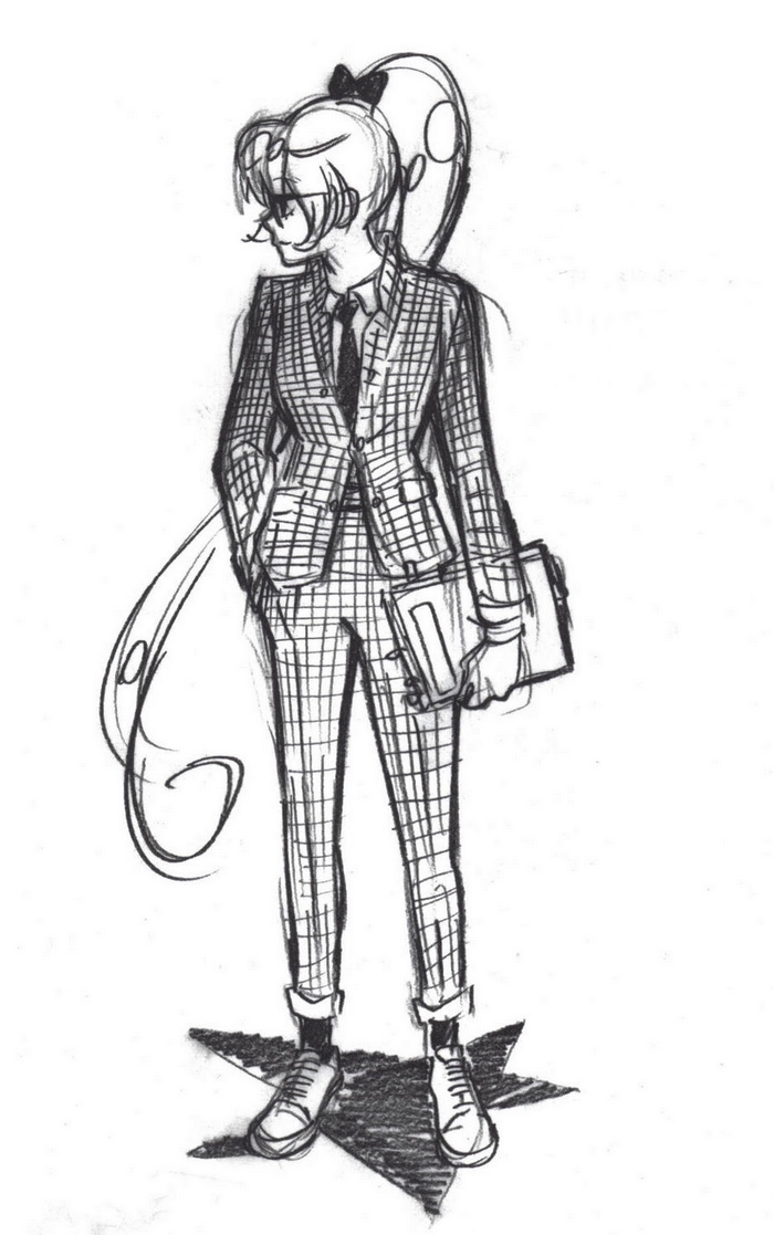 The Big ImageBoard (TBIB) clipboard formal glasses hair ribbon long