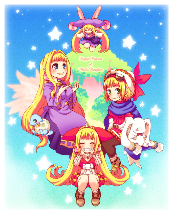 The Big ImageBoard (TBIB) - 4girls angel bare legs blonde hair blue ...