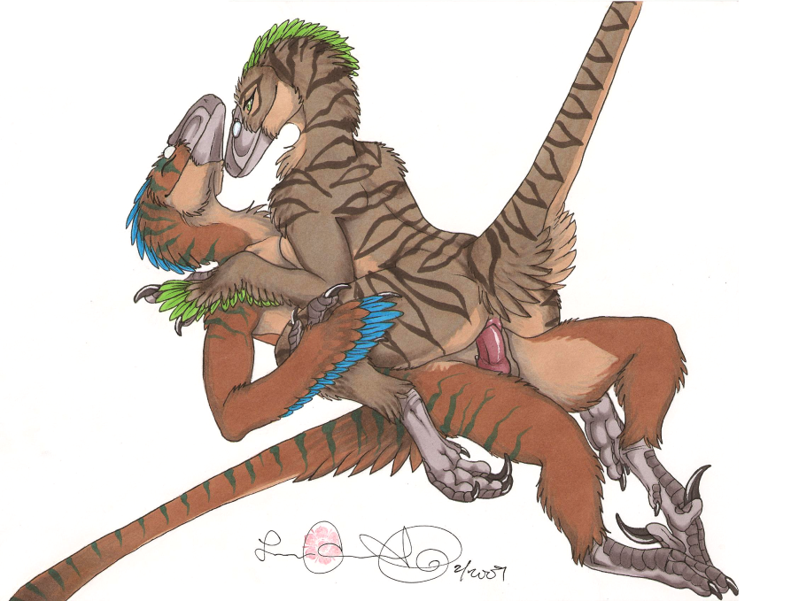 back butt claws couple cowgirl_position dinosaur epicwang eyes_closed femal...