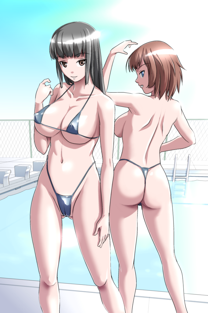 Otngagged busty anime voyeur