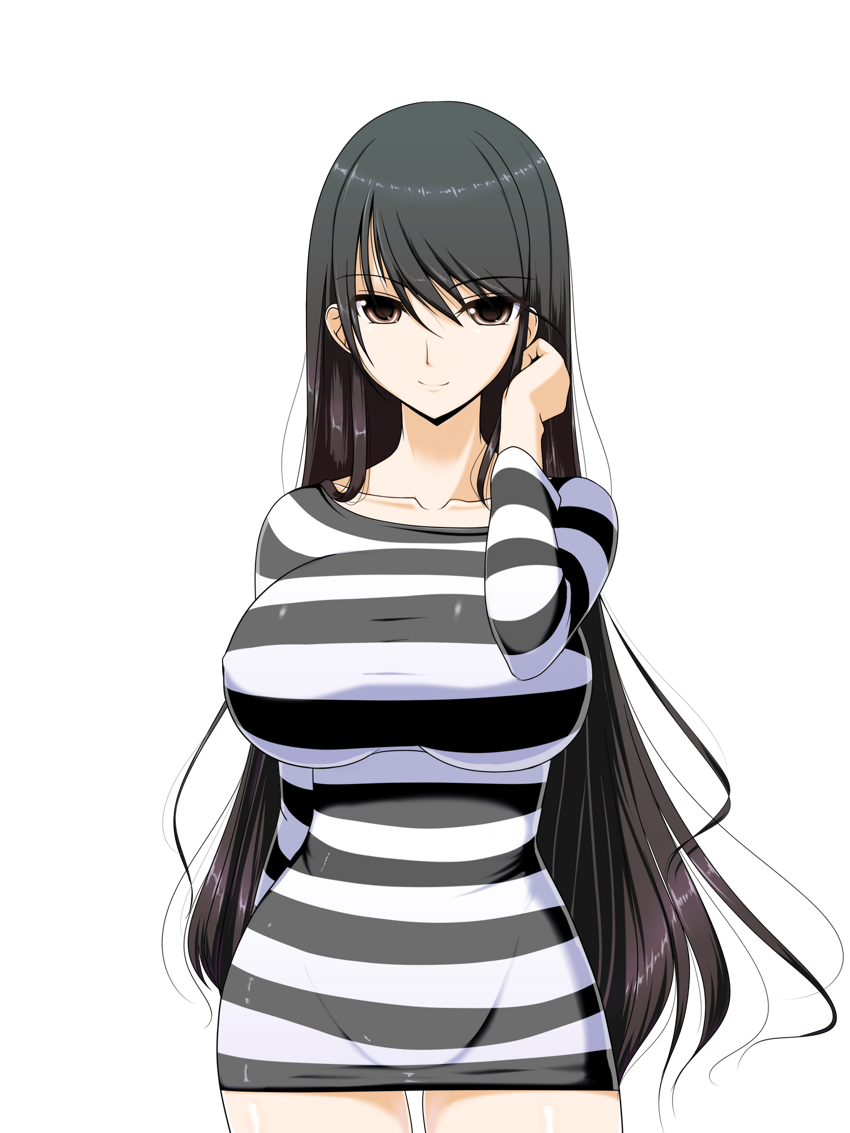 The Big Imageboard Tbib Black Hair Breasts Brown Eyes Character Request Large Breasts Long 