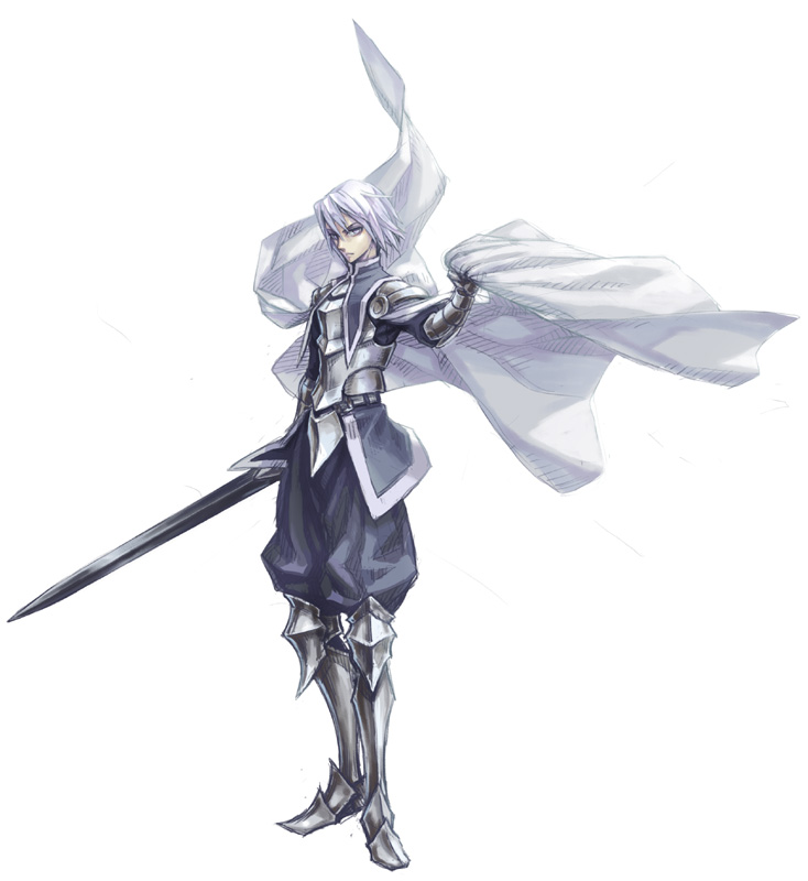 Anime girl white knight