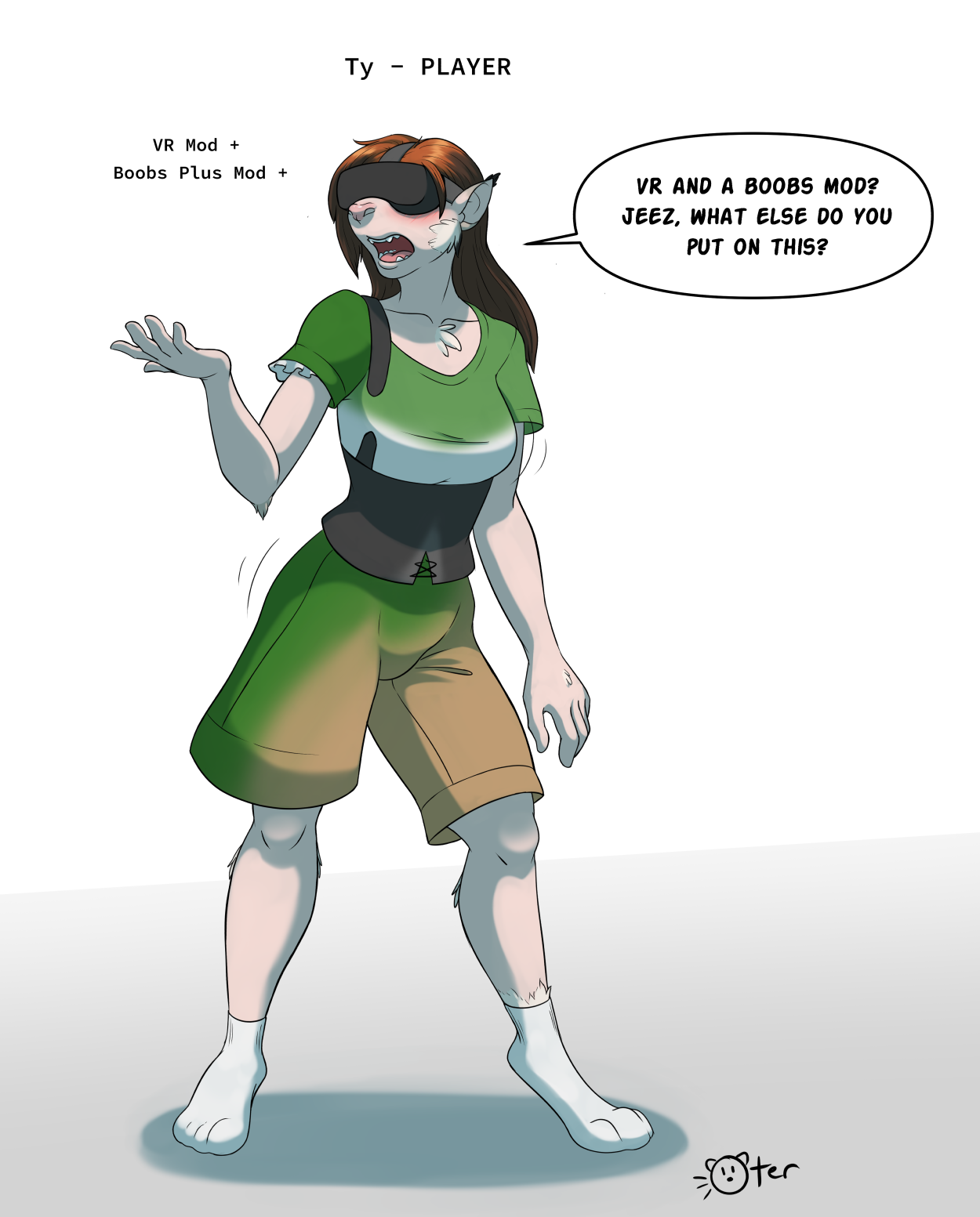 Gender Transformation Vr The Big ImageBoard (TBIB) - anthro breasts clothing corset dialogue ...
