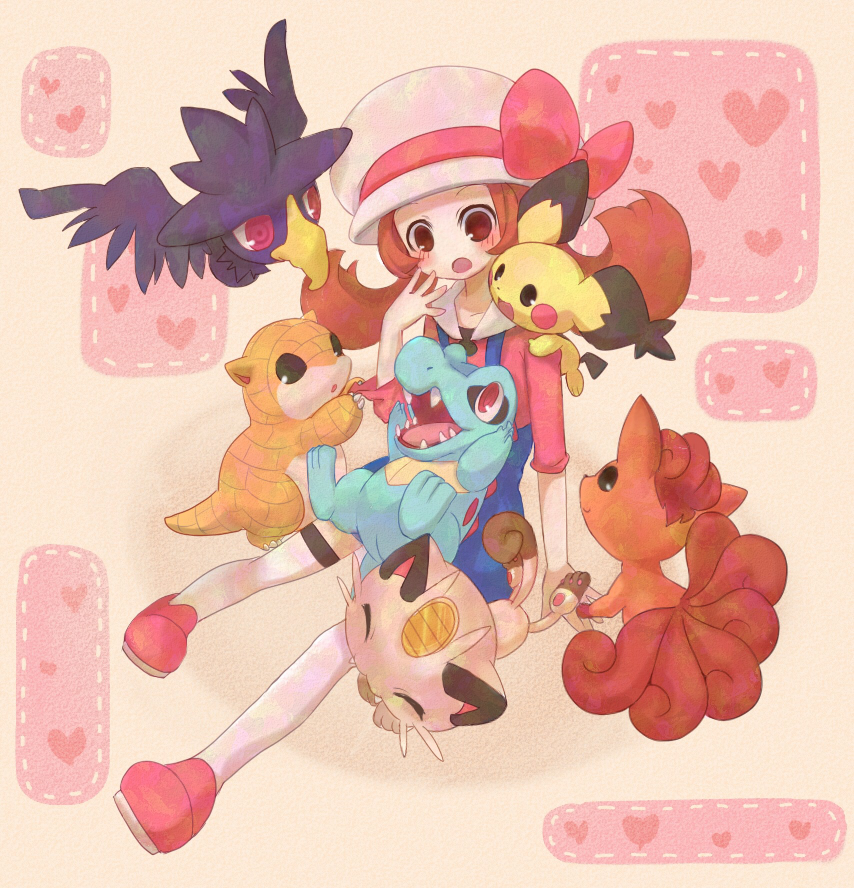 The Big ImageBoard (TBIB) brown hair hat kotone (pokemon) kuo meowth