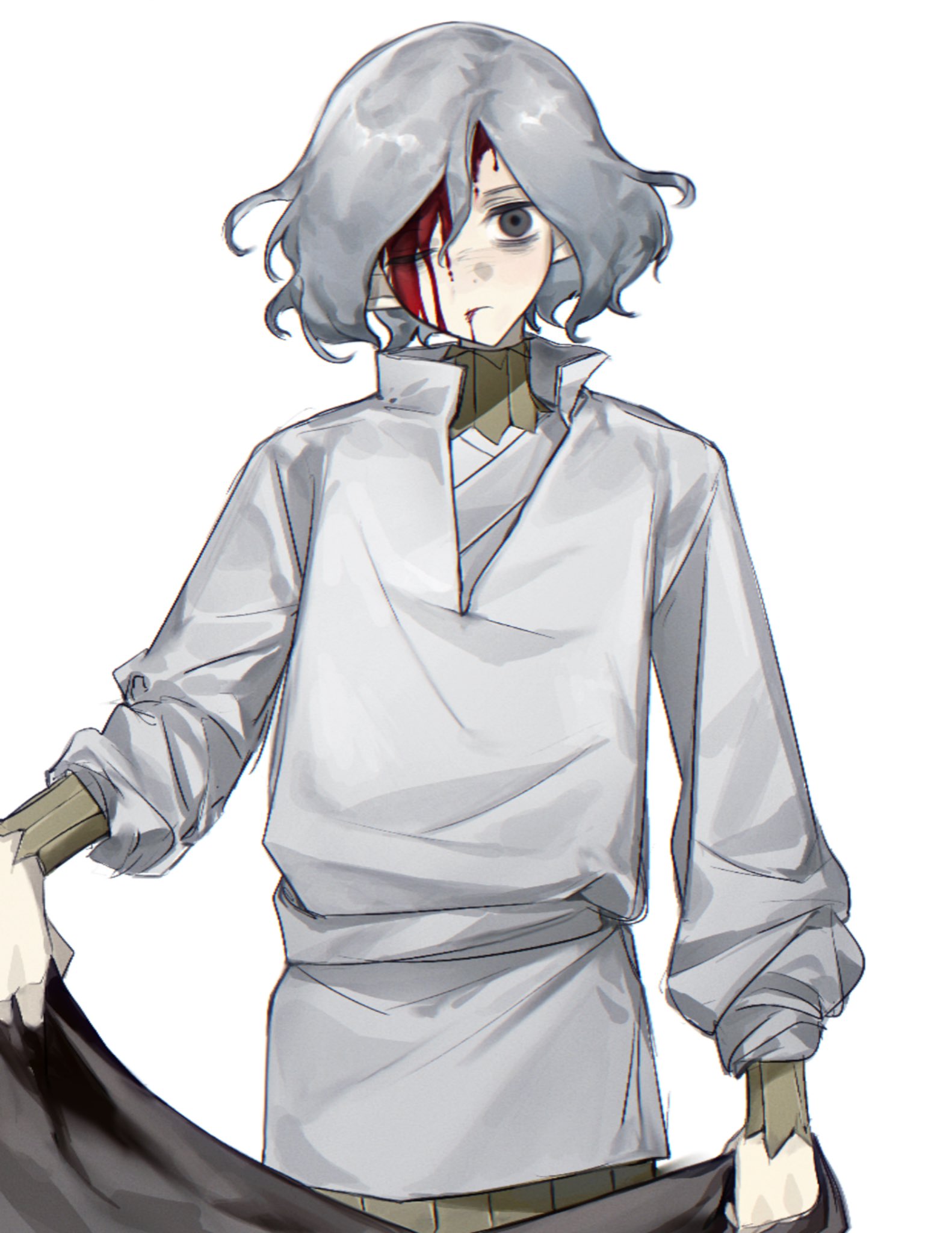 The Big ImageBoard (TBIB) - 1boy bags under eyes black eyes bleeding ...