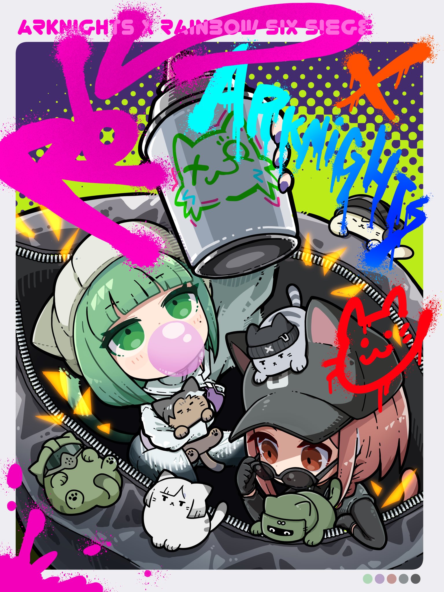 The Big ImageBoard (TBIB) - 2girls animalization arknights ash (rainbow ...