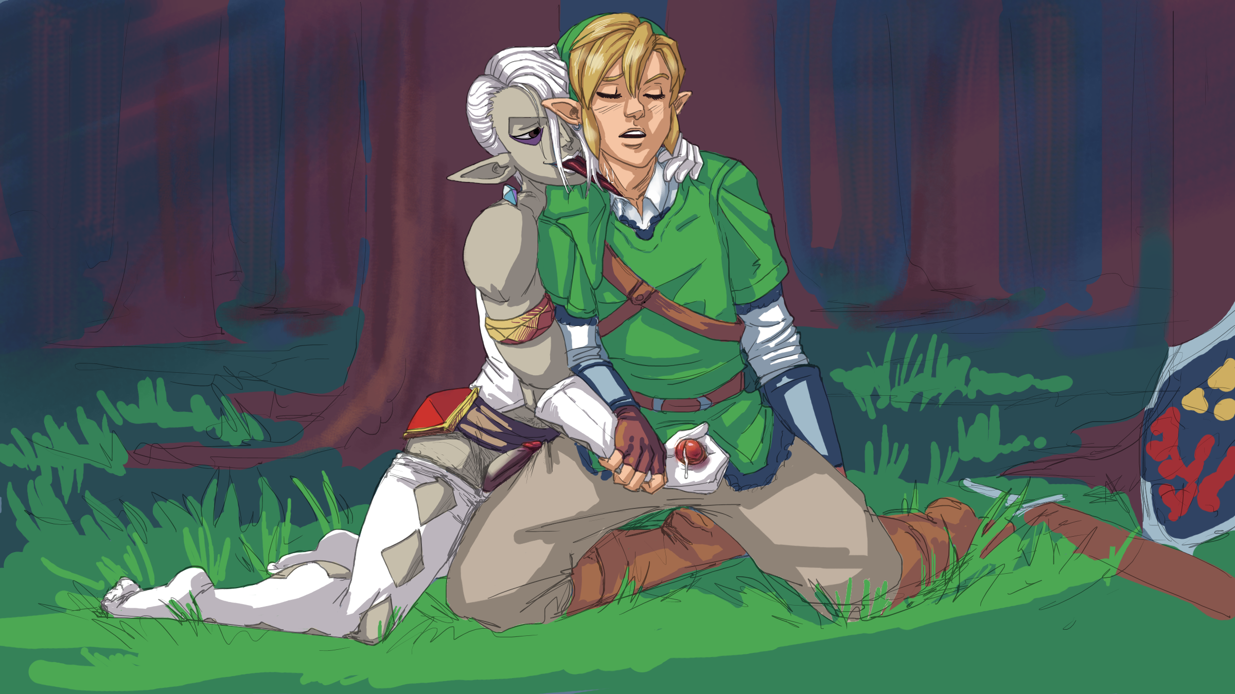 Link Realizes He's Gay, Zelda Is Distraught Drawing By Itripblindkids