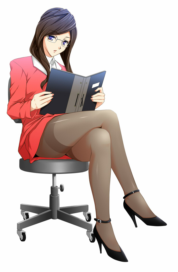 Messy anime secretary curvy
