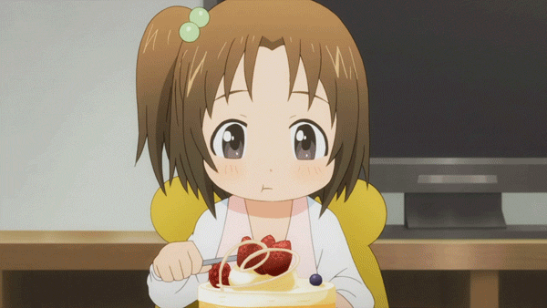 Anime girl eating gif
