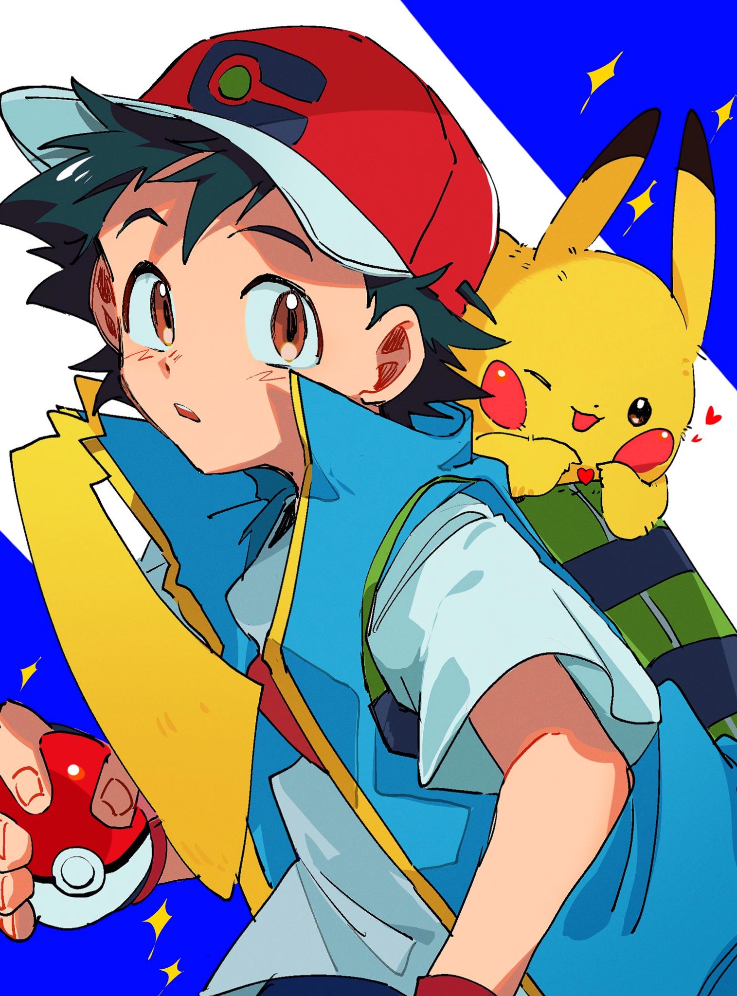 The Big ImageBoard (TBIB) - 1boy ash ketchum baseball cap black hair ...