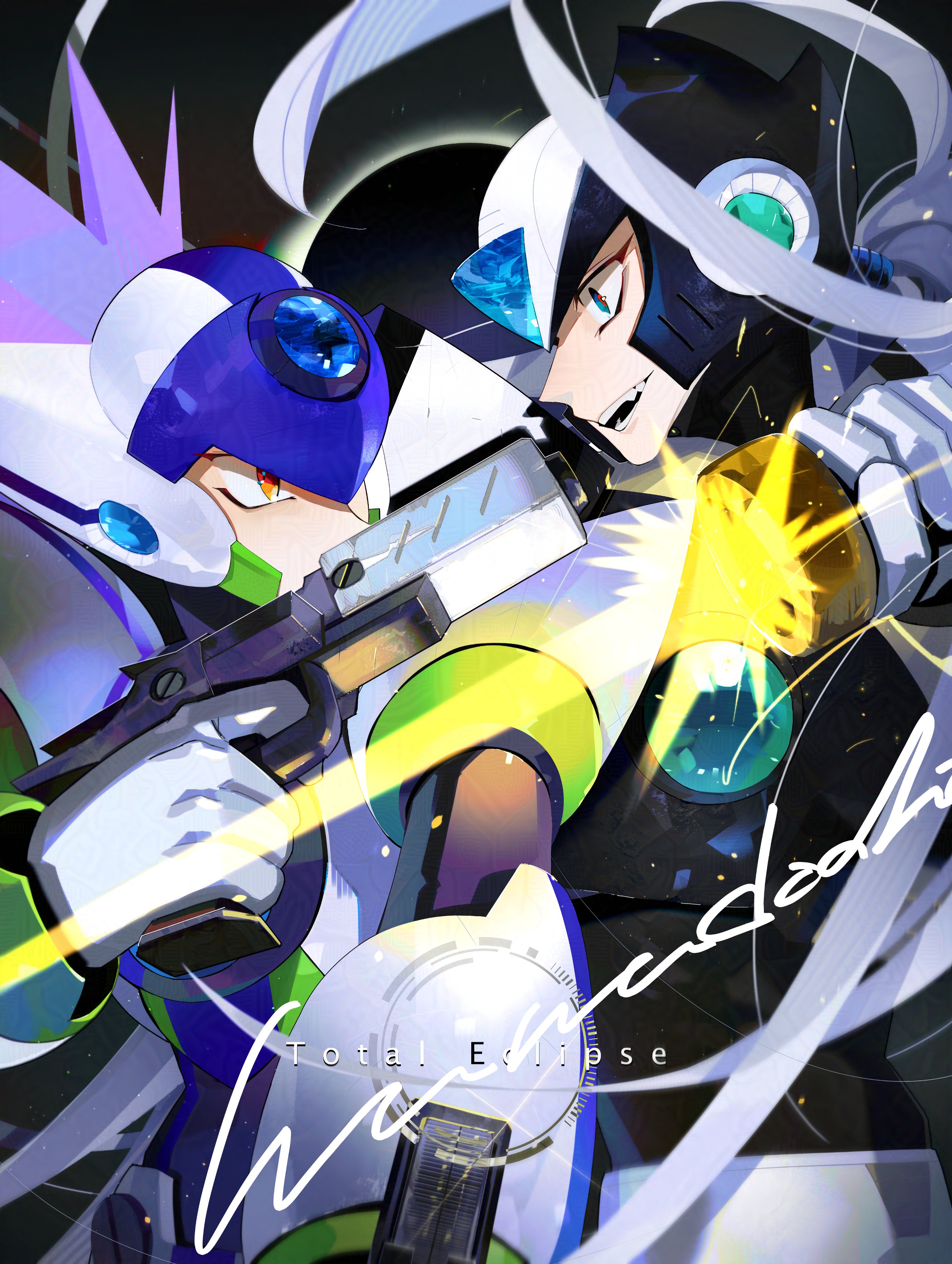 The Big ImageBoard (TBIB) - 2boys absurdres armor axl (mega man) black ...
