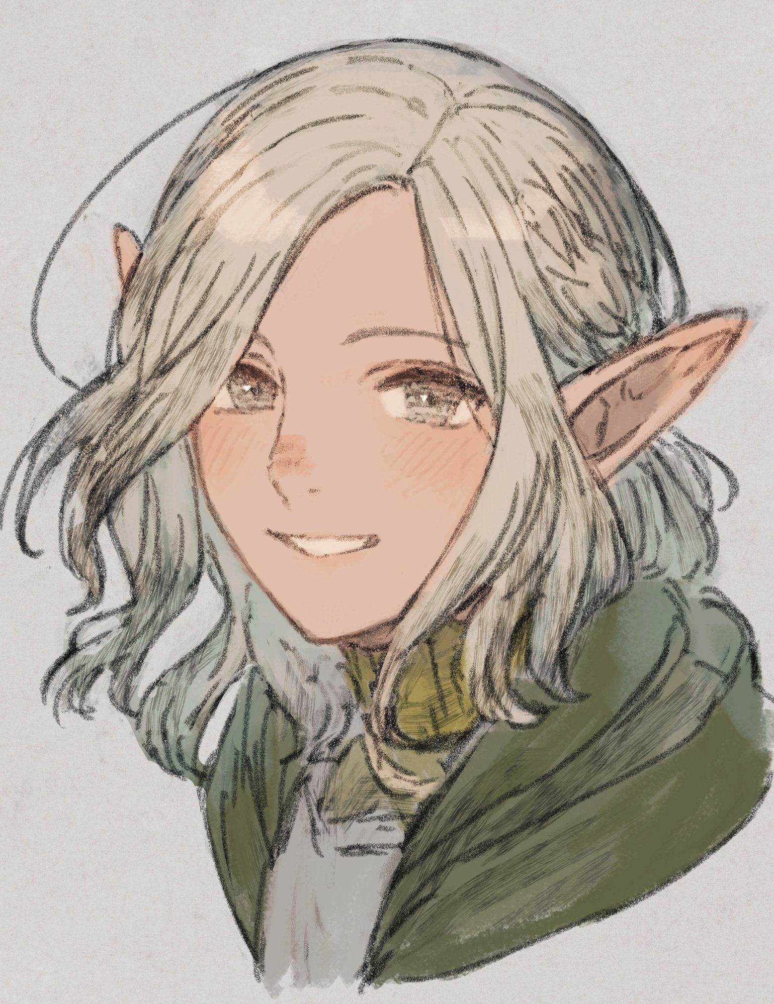 Mithrun Elf The Big ImageBoard (TBIB) - 1boy blush cloak dungeon meshi elf gorget ...