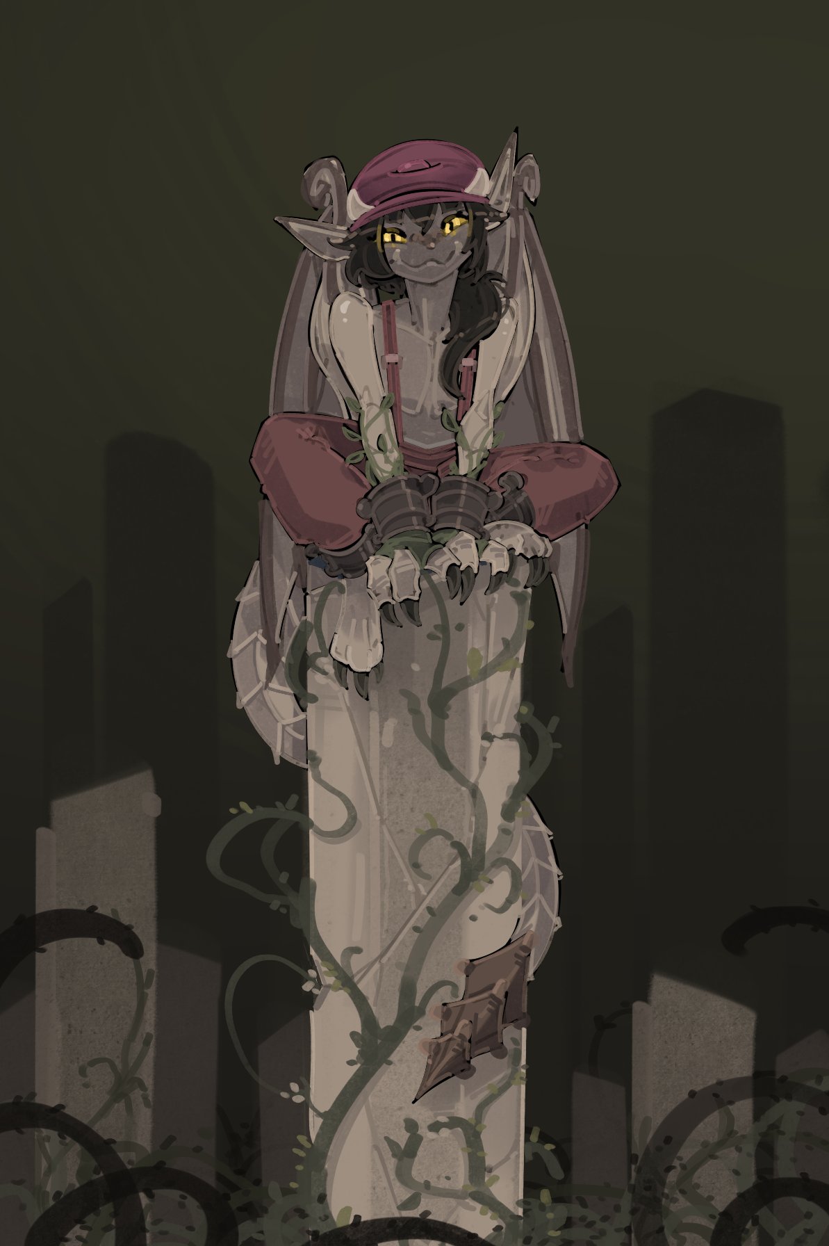 The Big ImageBoard (TBIB) - 1girl :3 animal ears bat ears bat girl bat ...