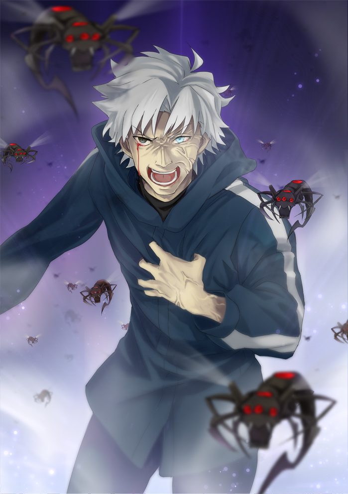 The Big ImageBoard (TBIB) - 1boy blood blood from eyes blue eyes brown ...