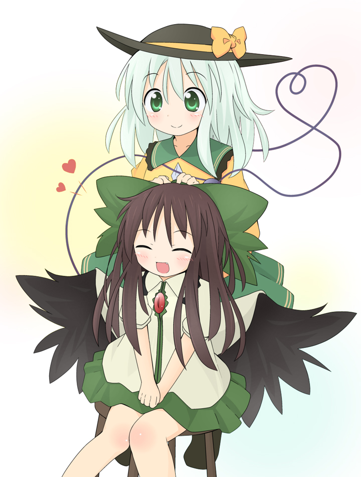 The Big ImageBoard (TBIB) - 2girls bird wings blush bow brown hair ...