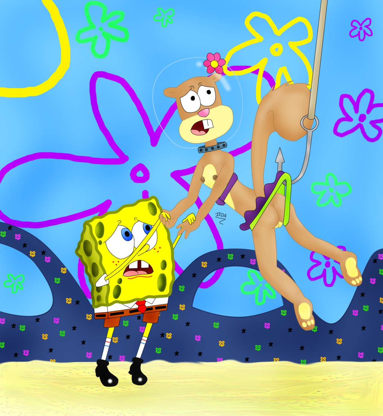 Sandy and spongebob sex nude.