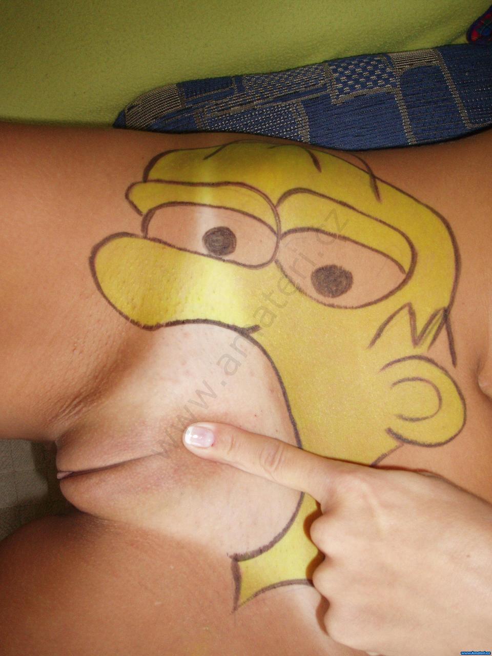 Homer simpson pussy tattoo