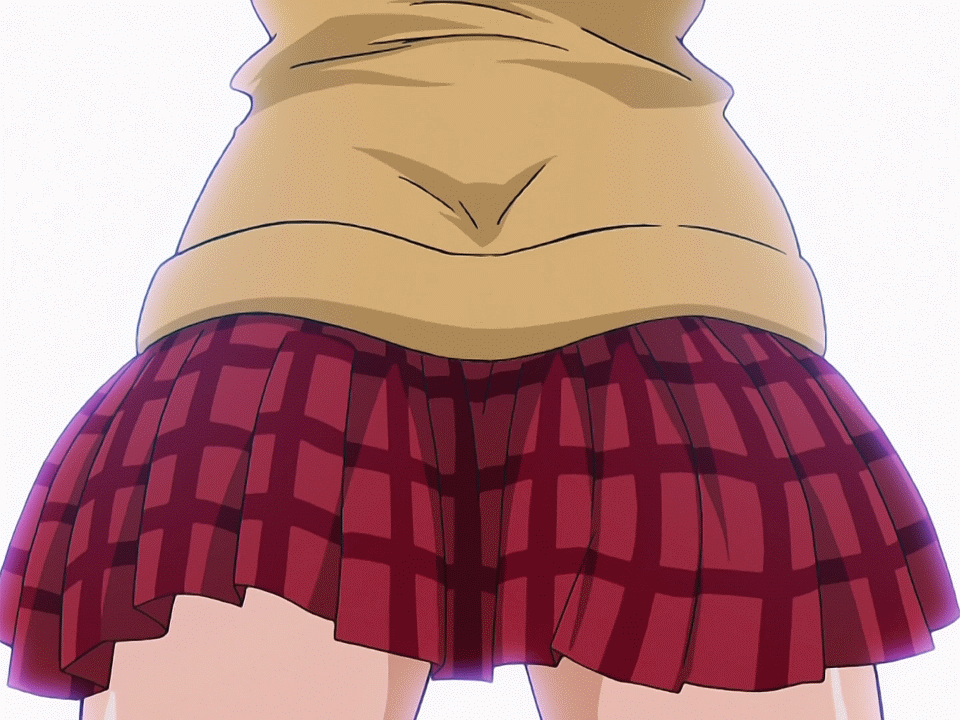 animated animated_gif ass eyecatch ikkitousen school_uniform skirt skirt_li...