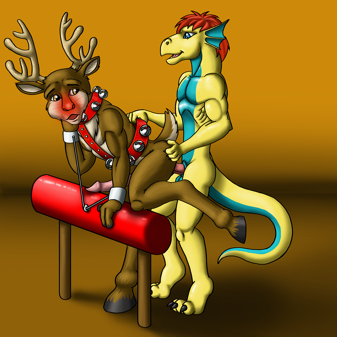 Reindeer threesome sweater