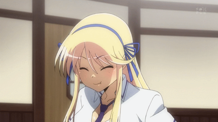 Blonde anime gif