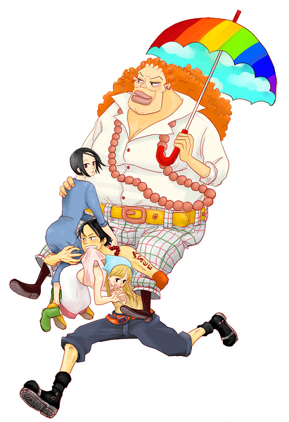 jewelry makino makino(one_piece) moda mother mother_and_son mouth_hold mult...