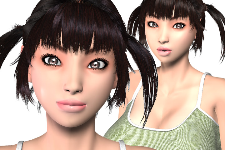 The Big Imageboard Tbib 3d Black Hair Breasts Cleavage Dark Hair Hanami Ichijo Large Breasts