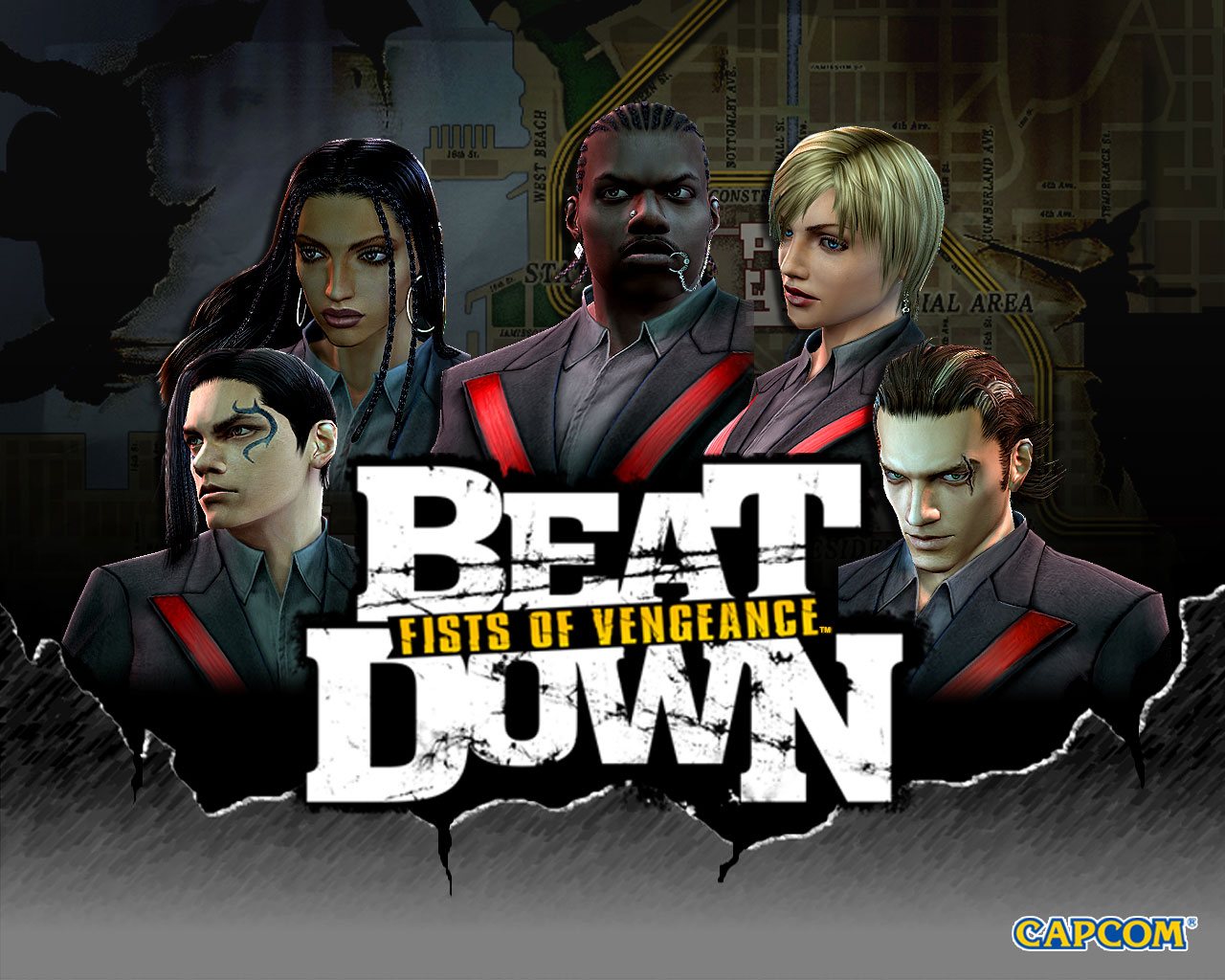 Capcom Aaron The Big ImageBoard (TBIB) - 2girls 3boys aaron beat down fists of ...