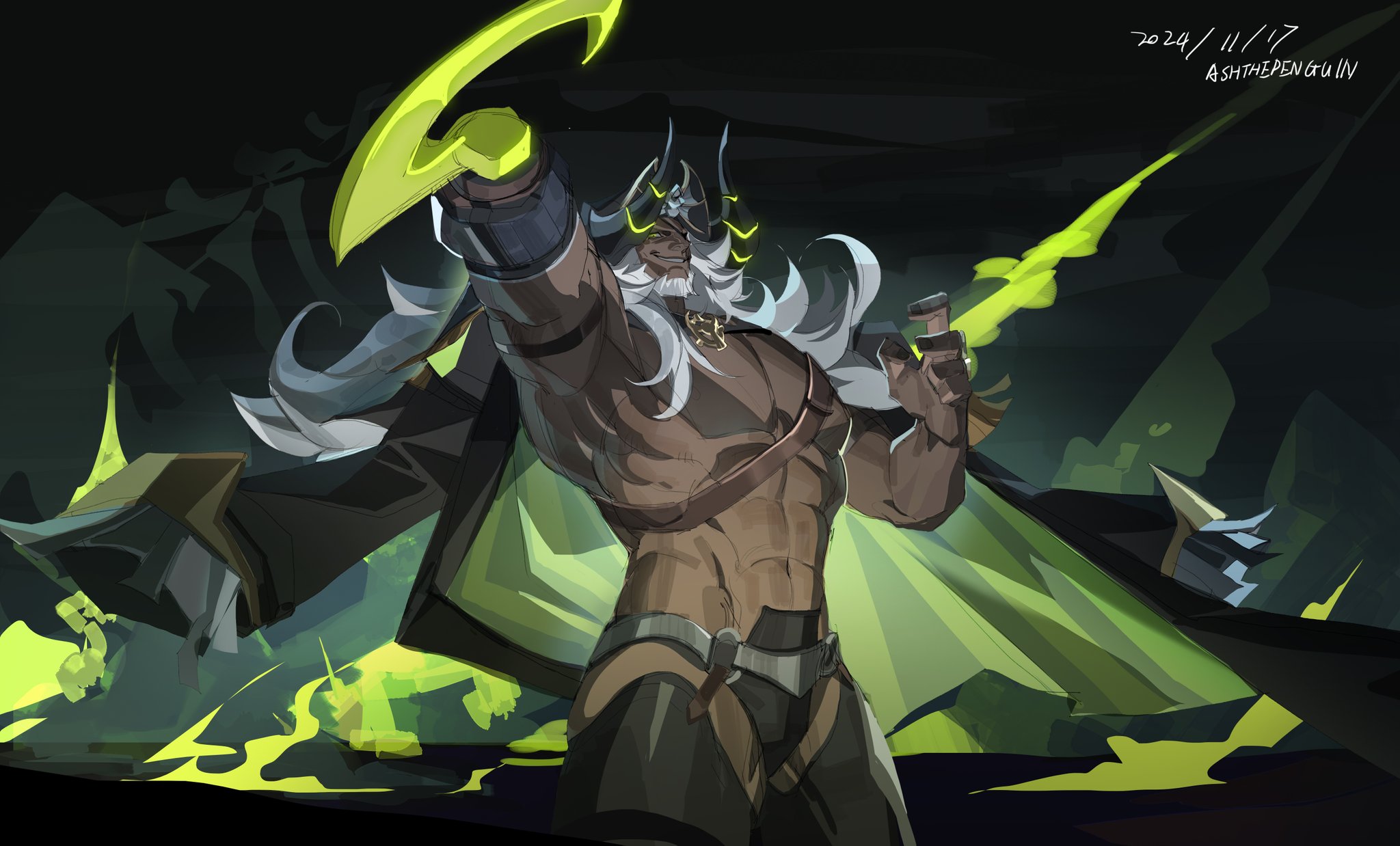 Man Afk The Big ImageBoard (TBIB) - 1boy abs afk (series) afk journey arm up ...