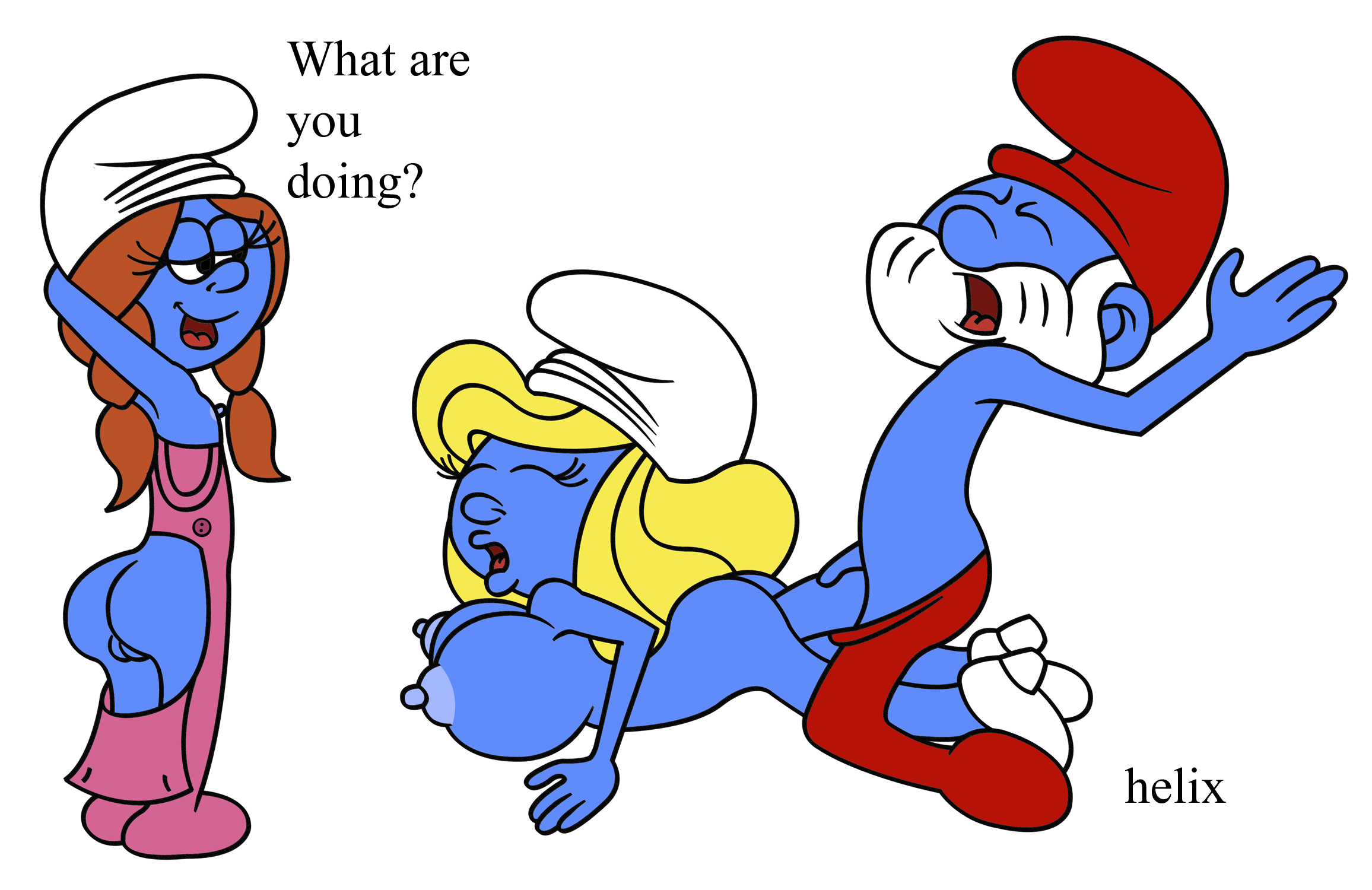 The Big ImageBoard (TBIB) - helix papa smurf sassette smurfette the smurfs ...