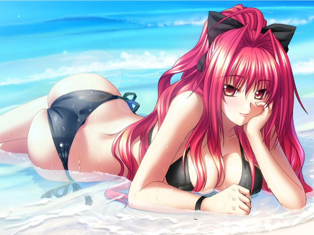 Sexy anime girl bikini