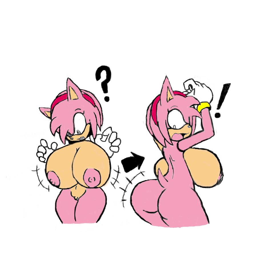 amy_rose anthro big_breasts breast_expansion breasts butt butt_expansion co...