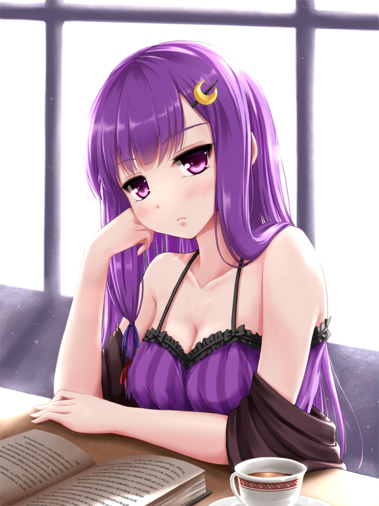 Cute anime girls with purple hair