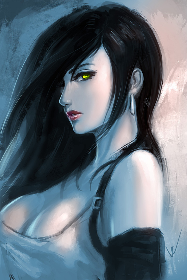 Black haired anime woman