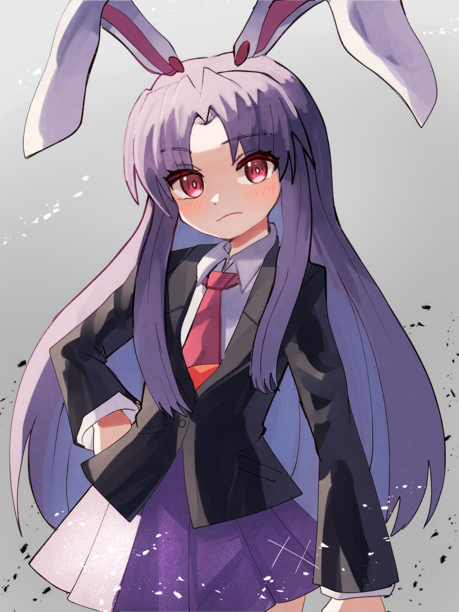 The Big ImageBoard (TBIB) - 1girl animal ears black jacket blazer ...
