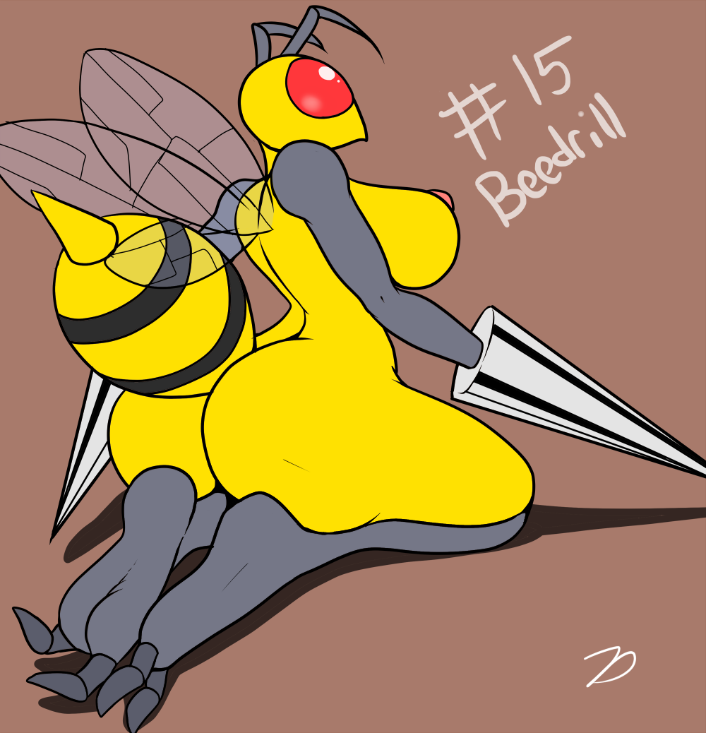 antennae anthro anthrofied arthropod barefoot bee beedrill big_breasts big_...