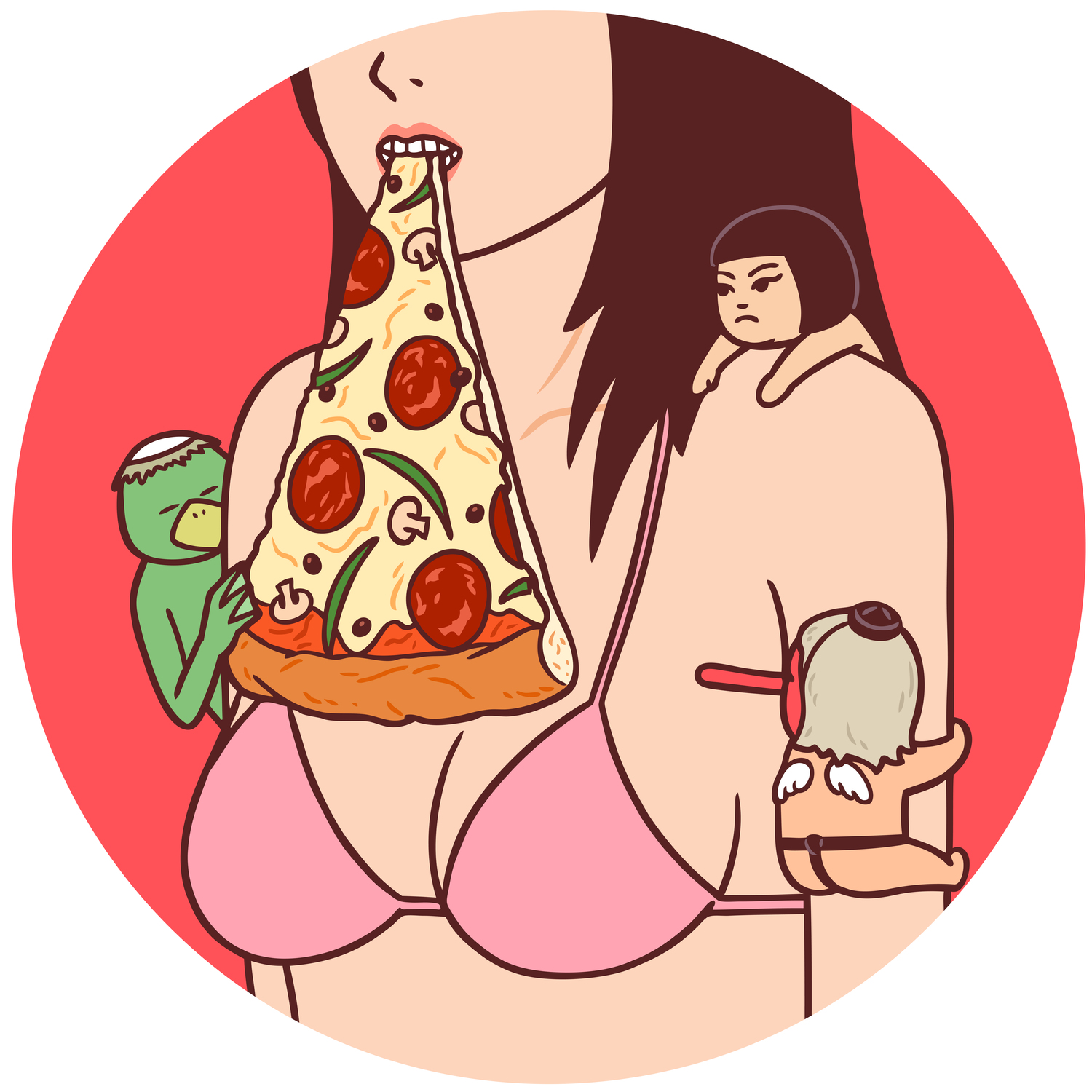 фотошоп девушка из куска пиццы фото 64