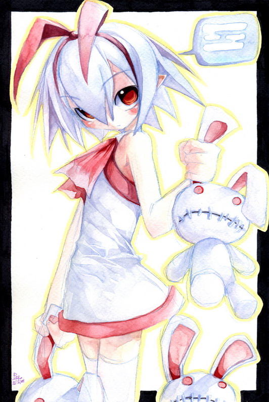 The Big ImageBoard (TBIB) - 1girl blue hair blush disgaea emperpep ...