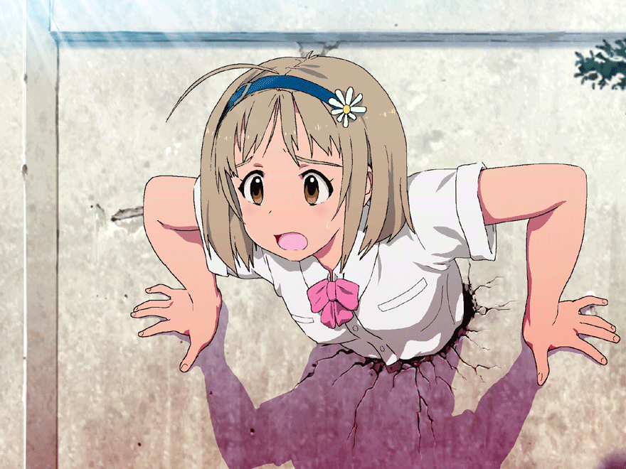 The Big ImageBoard TBIB 1girl Ahoge Animated Animated Gif Brown 