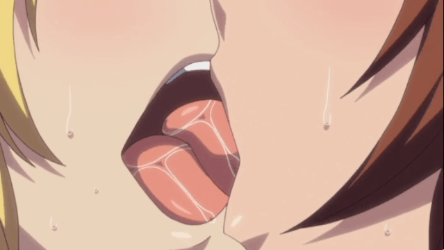 2girls animated animated_gif hanazono_aki kafun_shoujo_chuuihou! kiss multi...