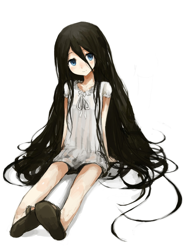 Cute anime girls with black hair