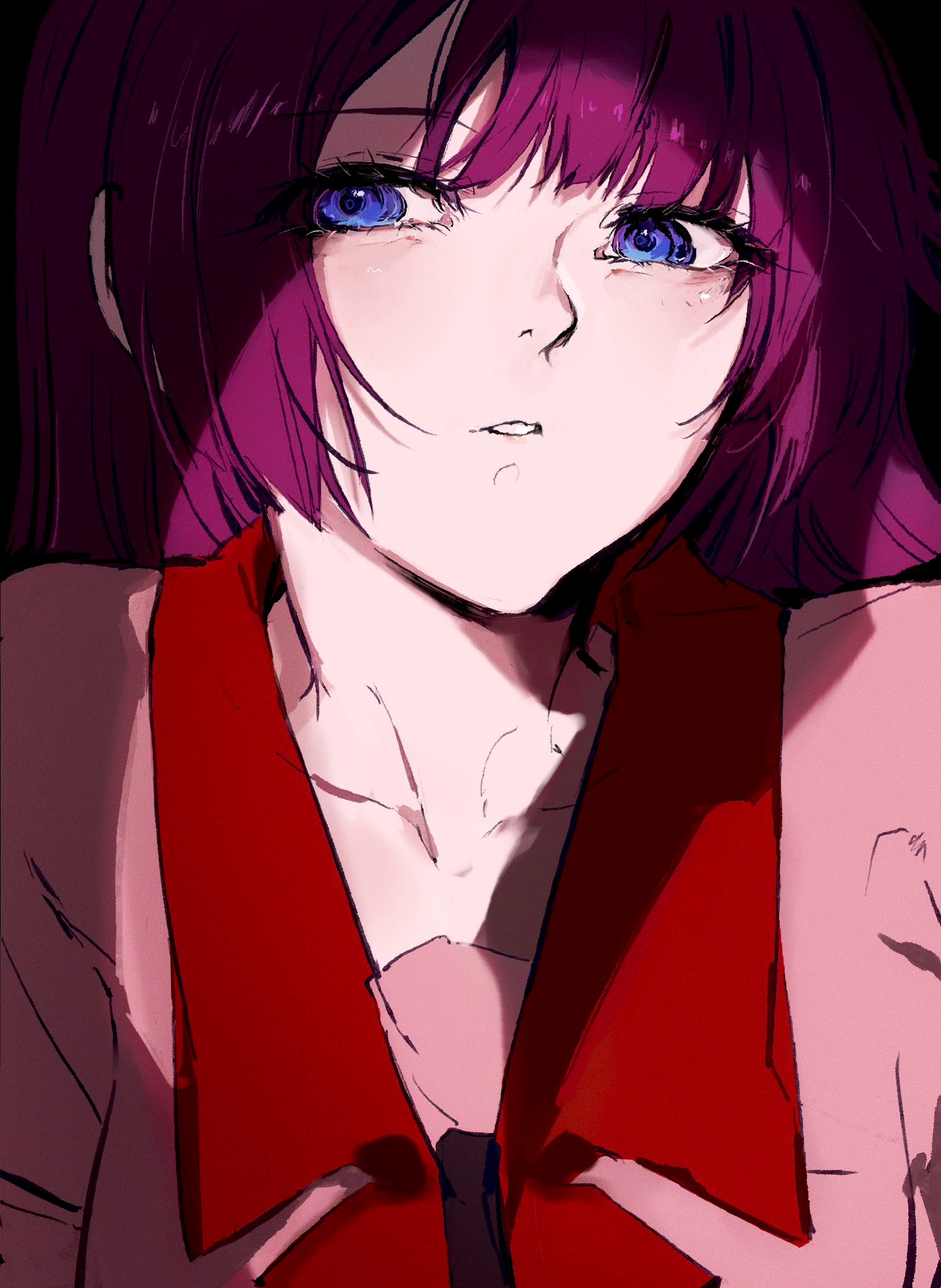 The Big ImageBoard (TBIB) - 1girl bakemonogatari biting own lip black ...