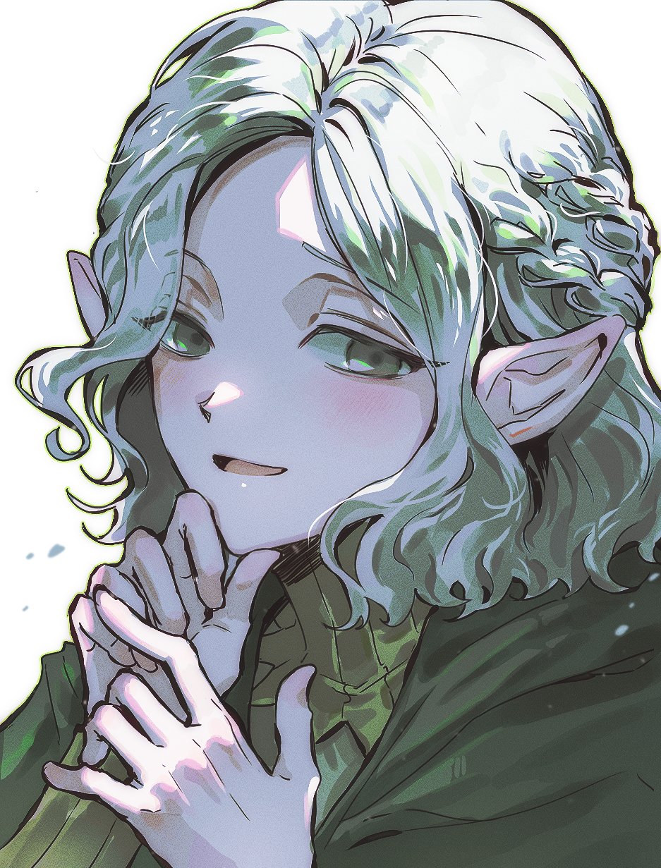 Mithrun Elf The Big ImageBoard (TBIB) - 1boy androgynous blush cloak dungeon meshi ...