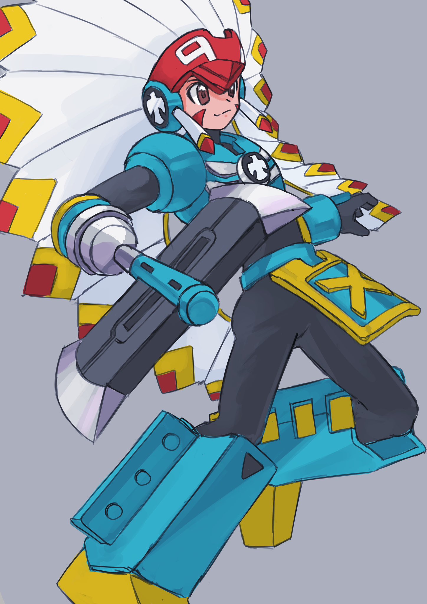 The Big ImageBoard (TBIB) - 1boy arm blade armor axe blue armor brown ...