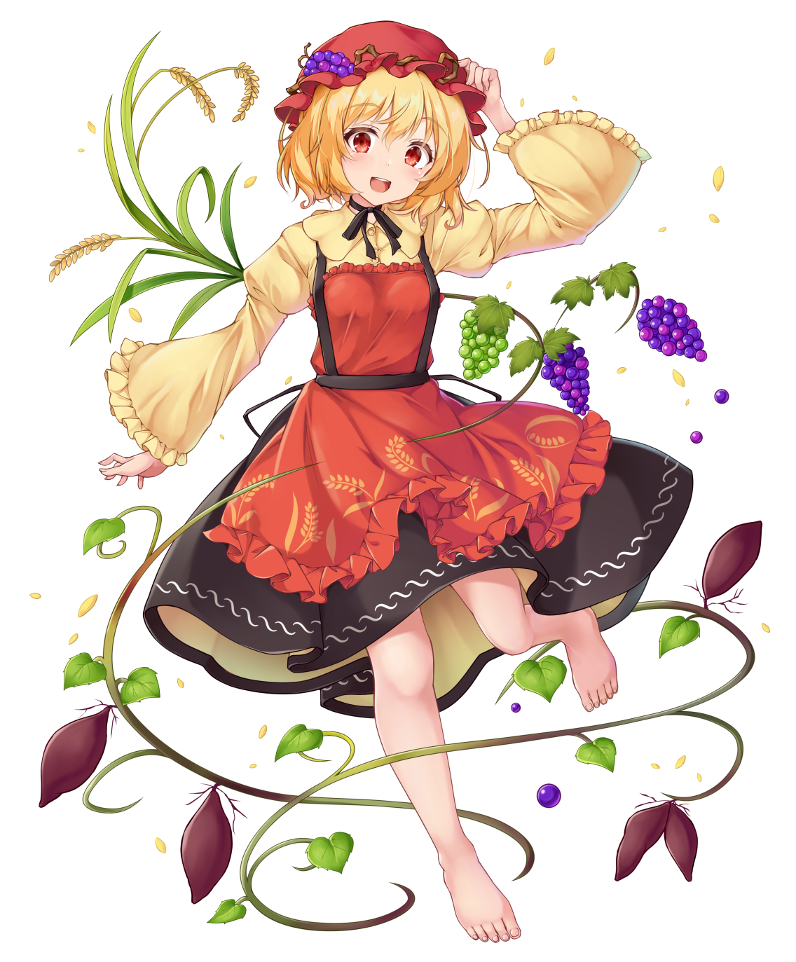 The Big ImageBoard (TBIB) - 1girl aka tawashi aki minoriko apron ...